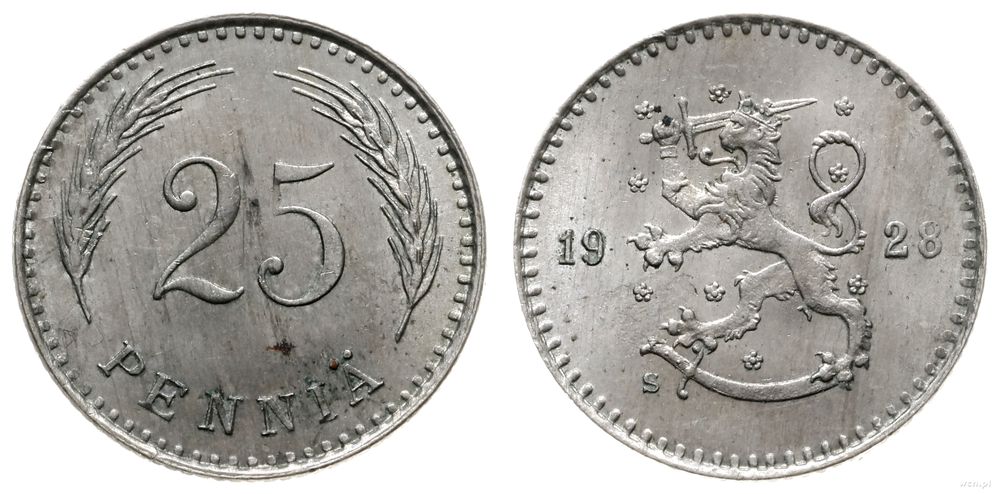 Finlandia, 25 penniä, 1928