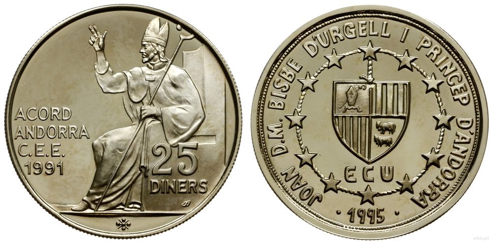 Andora, 25 dinarów, 1995