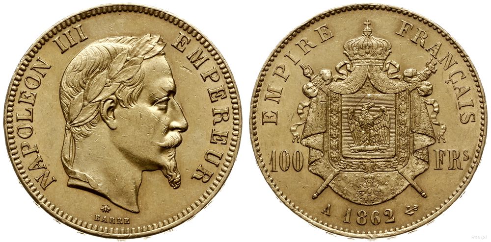 Francja, 100 franków, 1862 / A