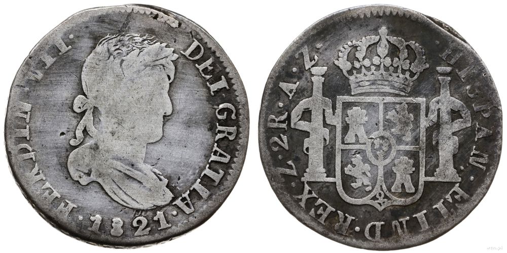 Meksyk, 2 reale, 1821
