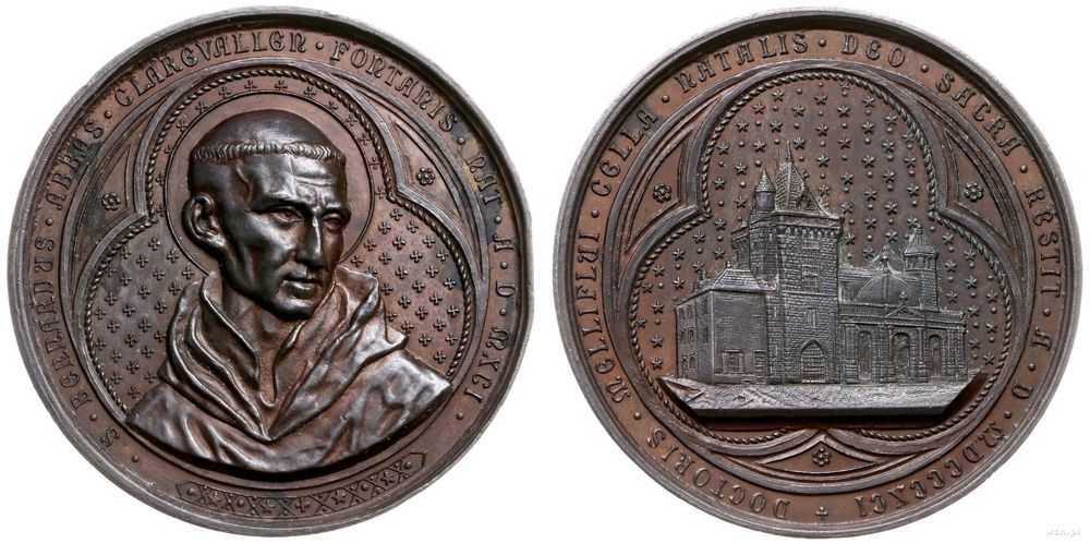 Francja, medal św Bernard z Clairvaux, 1891