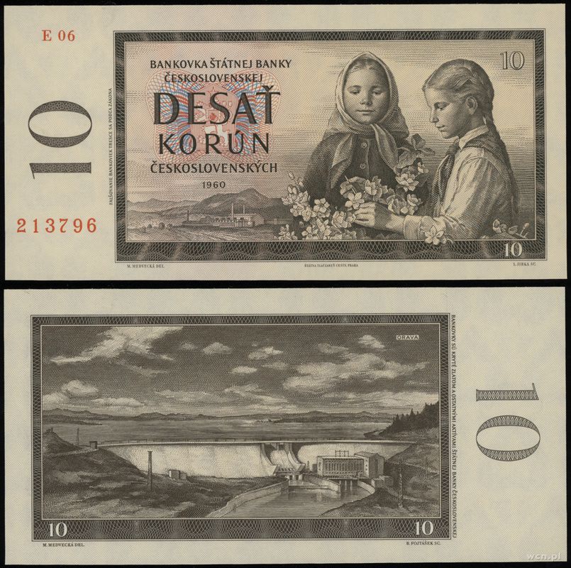 Czechosłowacja, 10 koron, 1960