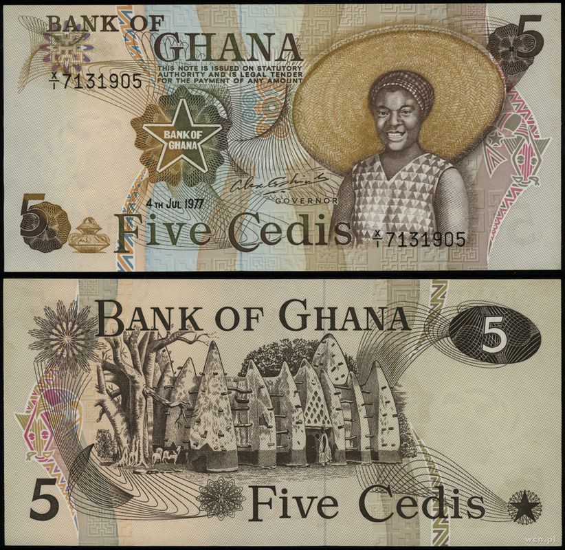 Ghana, 5 cedis, 4.07.1977