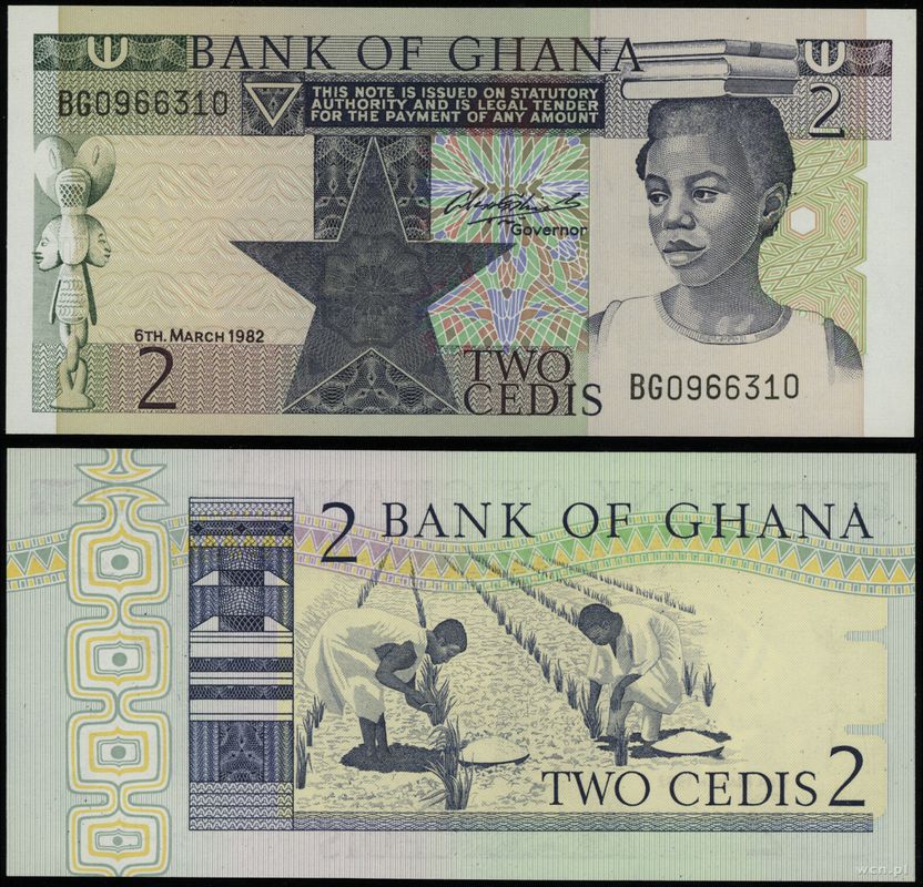 Ghana, 2 cedis, 6.03.1982