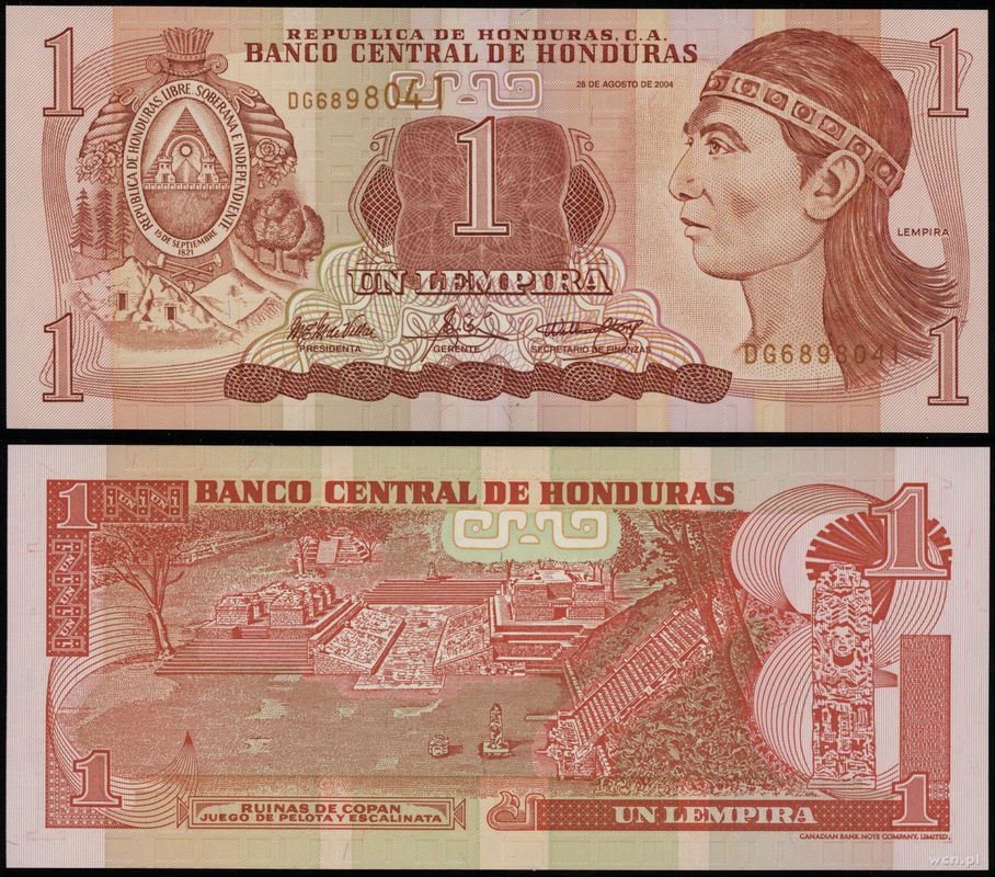 Honduras, 1 lempiras, 2000-2006