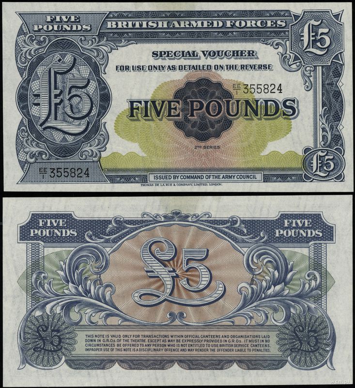 Wielka Brytania, 5 funtów, 1972