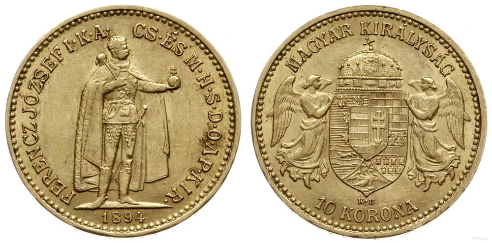 Węgry, 10 koron, 1894 KB