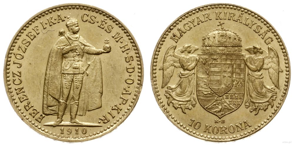 Węgry, 10 koron, 1910 KB