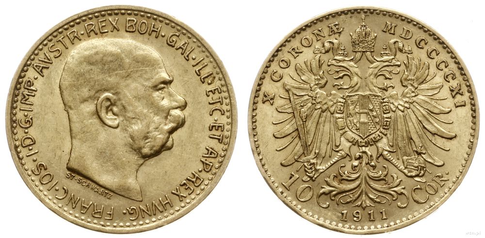 Austria, 10 koron, 1911