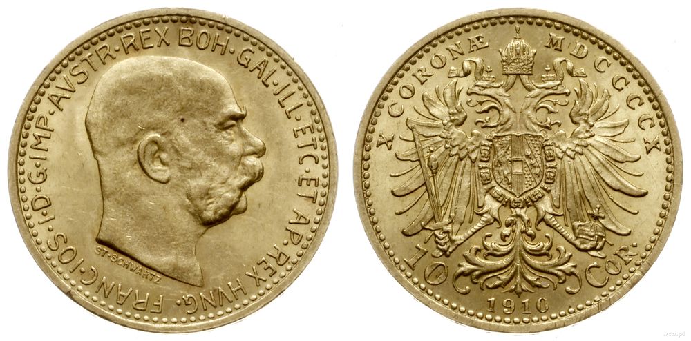 Austria, 10 koron, 1910