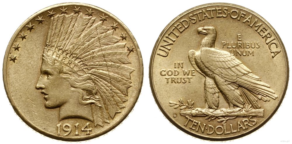 Stany Zjednoczone Ameryki (USA), 10 dolarów, 1914 D