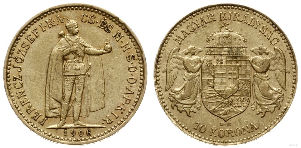 Węgry, 10 koron, 1906 KB