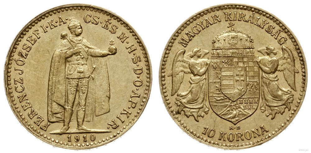 Węgry, 10 koron, 1910 KB