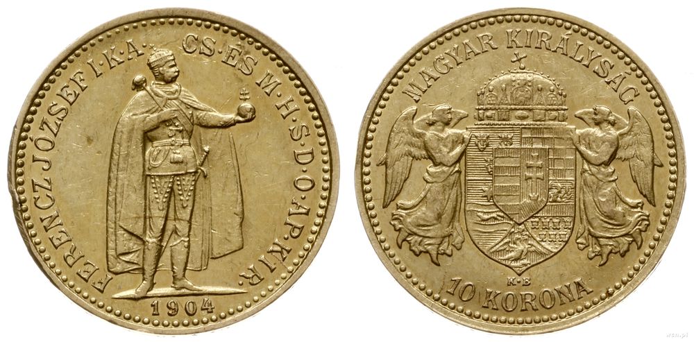 Węgry, 10 koron, 1904 KB