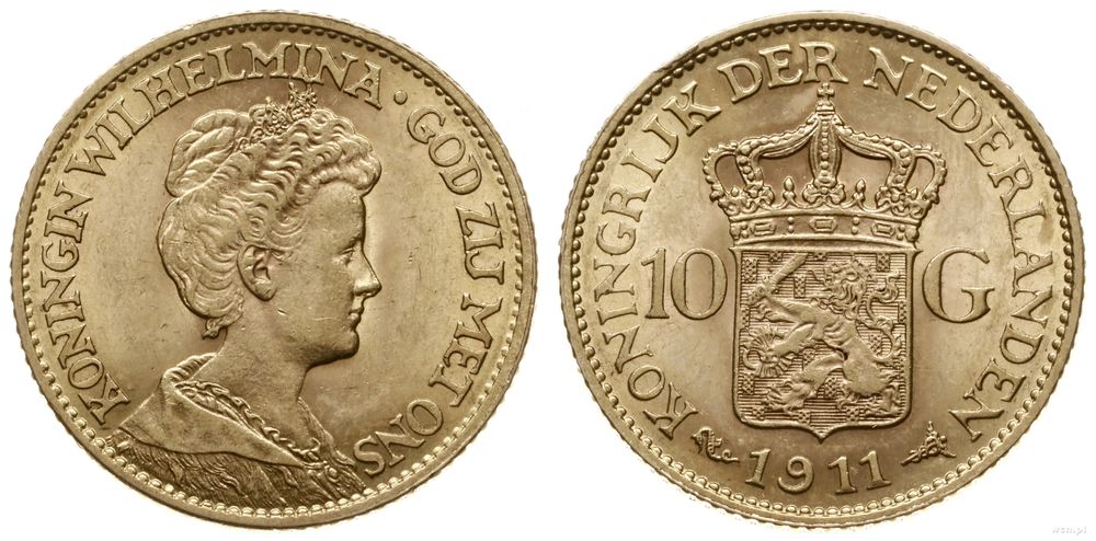 Niderlandy, 10 guldenów, 1911