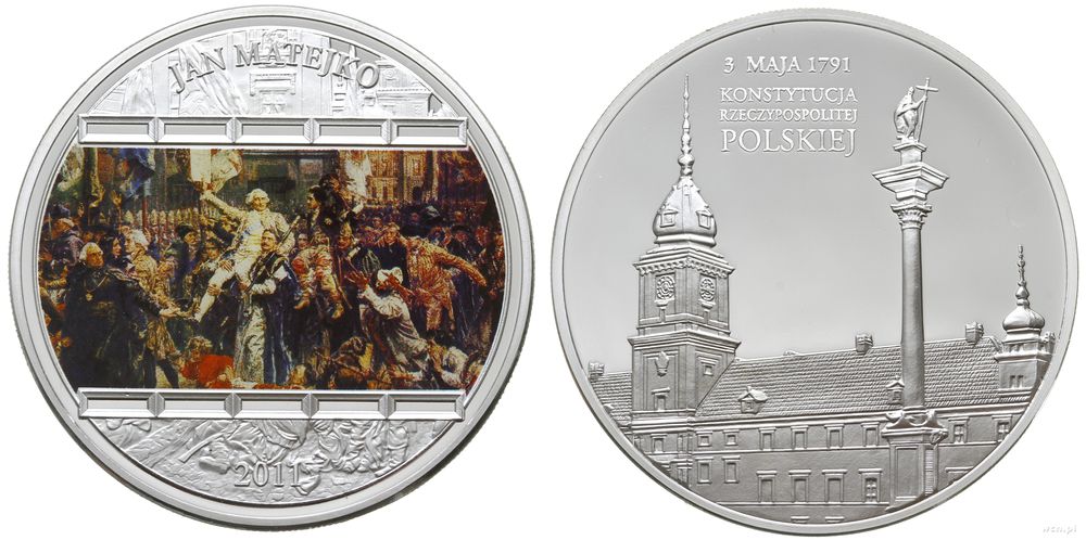 Polska, medal upamiętniający 220 rocznice uchwalenia Konstytucji 3 Maja, 2011