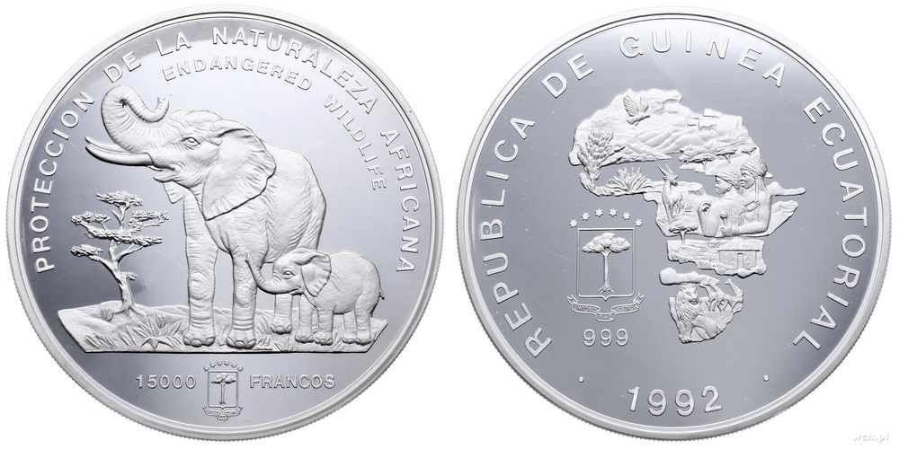 Gwinea Równikowa, 15.000 franków, 1992