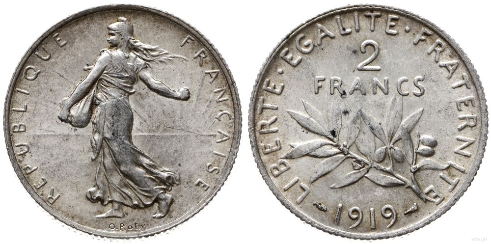 Francja, 2 franki, 1919