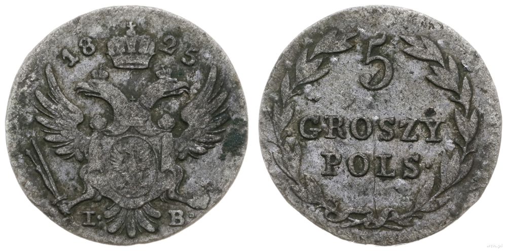 Polska, 5 groszy, 1825