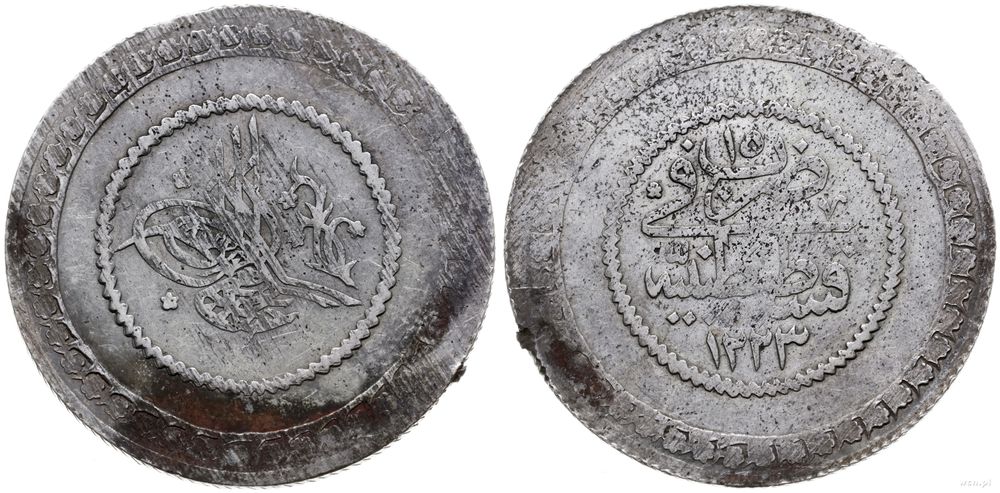 Turcja, 2 piastry, AH 1223 (1808)
