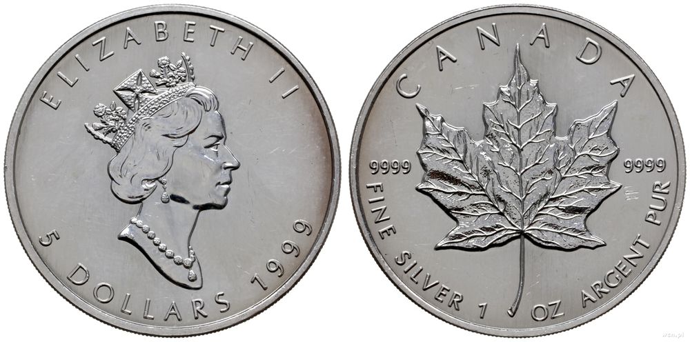 Kanada, 5 dolarów, 1999