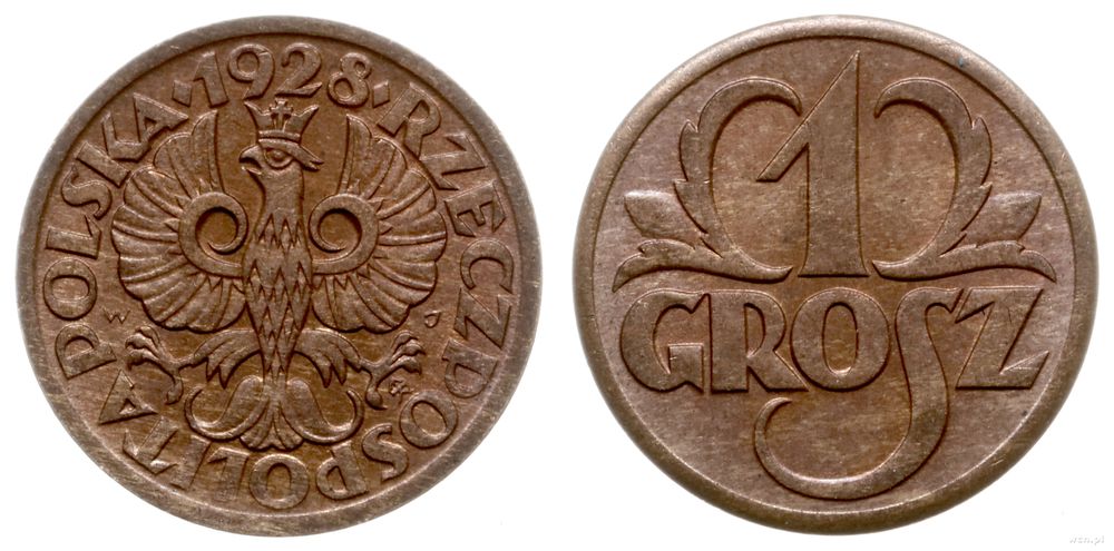 Polska, 1 grosz, 1928