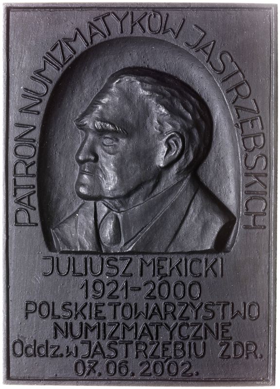 Polska, plakieta z 2002 r. wykonana nakładem PTN oddział w Jastrzębiu Zdrój