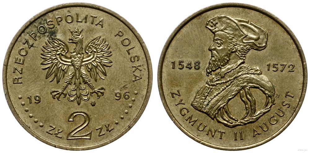 Polska, 2 złote, 1996