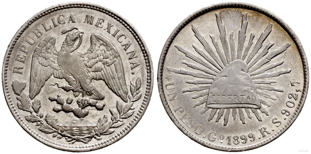 Meksyk, peso, 1899 Go. R.S.