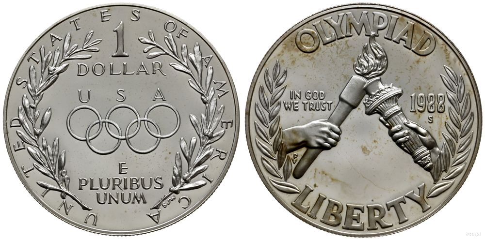 Stany Zjednoczone Ameryki (USA), 1 dolar, 1988 S