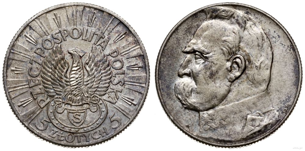 Polska, 5 złotych, 1934 S