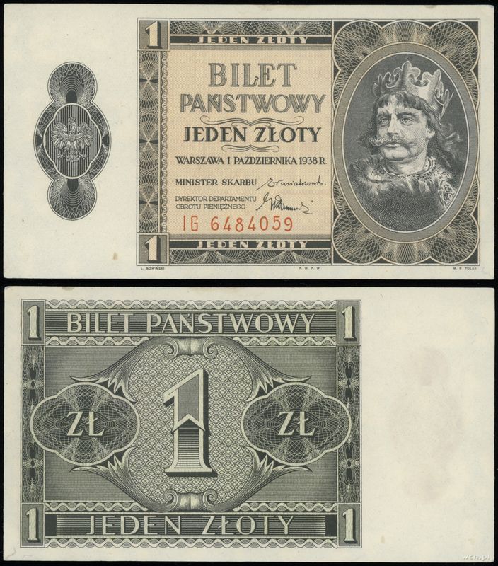 Polska, 1 złoty, 1.10.1938