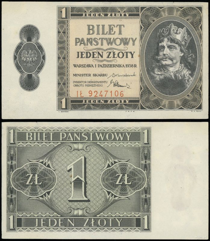 Polska, 1 złoty, 1.10.1938