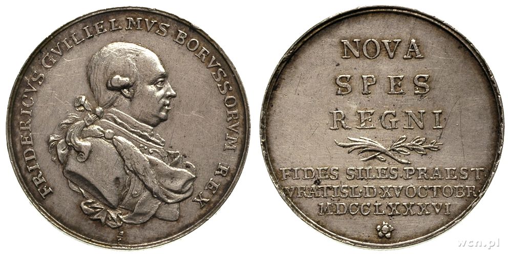 Śląsk, Medal w hołdzie Fryderykowi Wilhelmowi, 1786