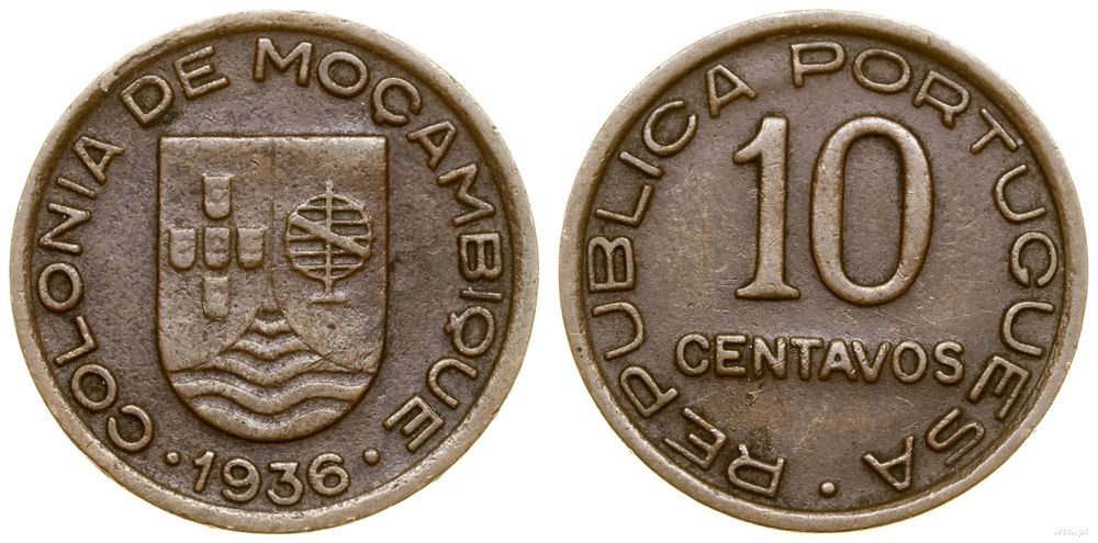 Mozambik, 10 centavo, 1936