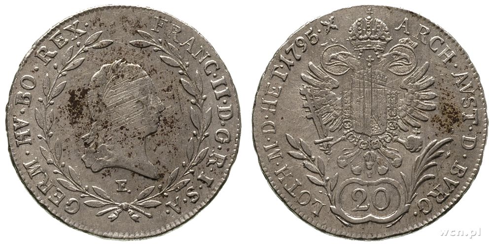 Austria, 20 krajcarów, 1795/E