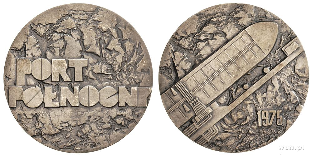 Polska, Medal Port Północny, niesygnowany, projekt Franciszek Duszeńko, ofic.., 1975