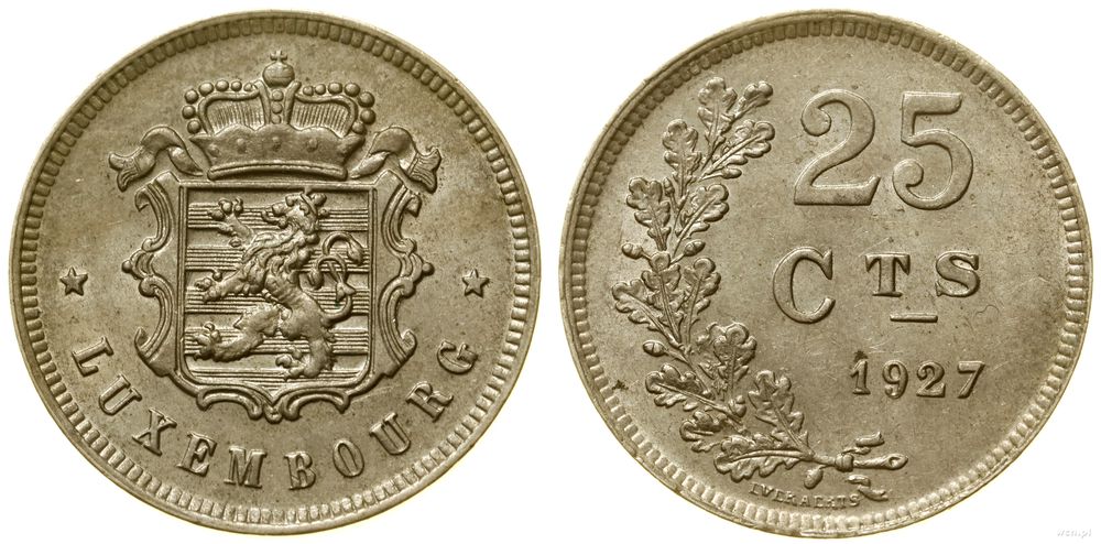Luksemburg, 25 centymów, 1927