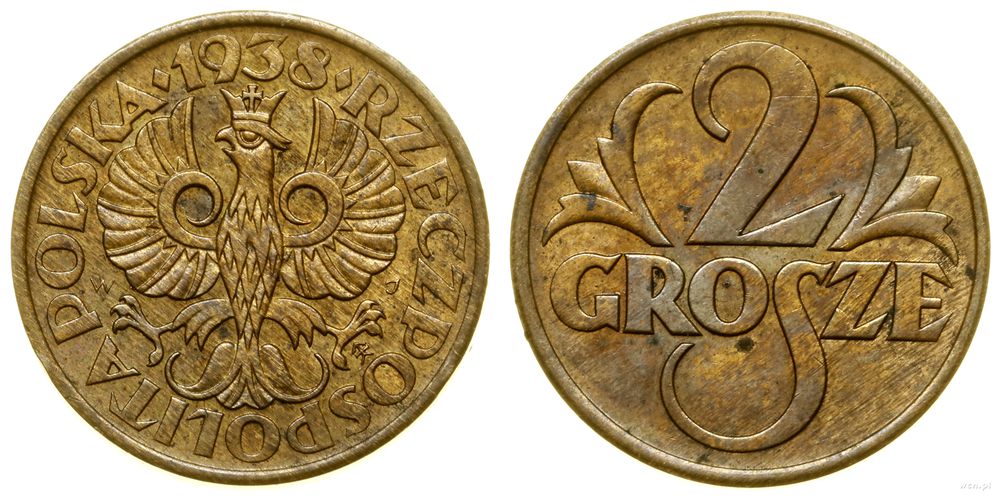 Polska, 2 grosze, 1938