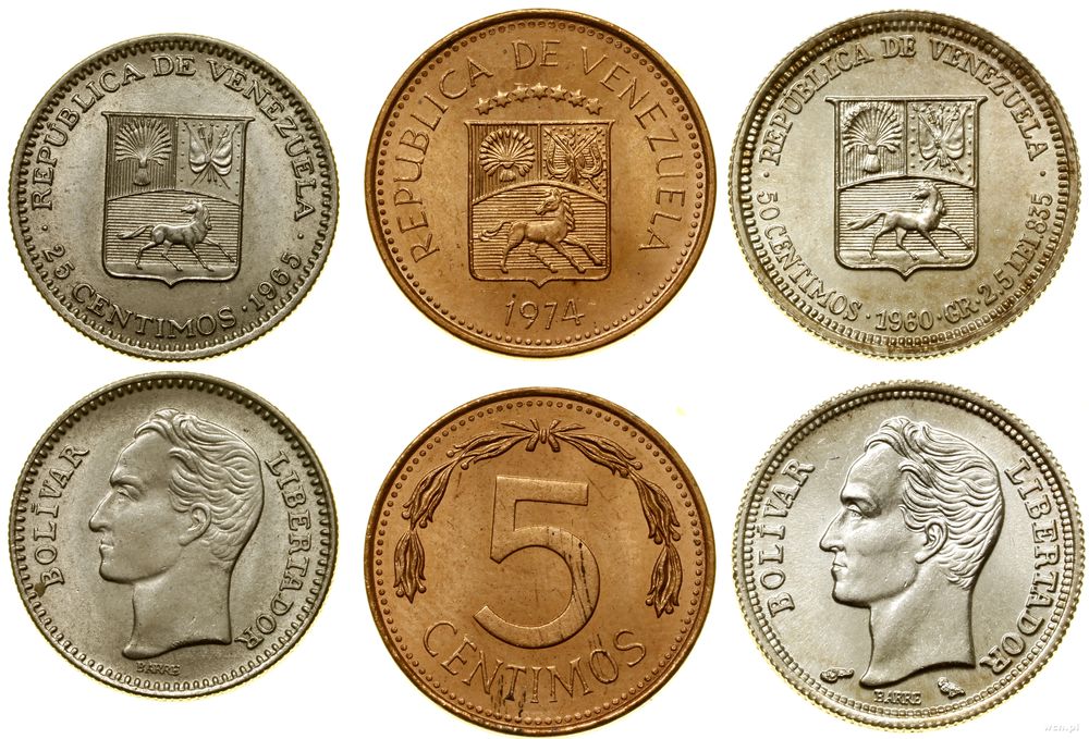 Wenezuela, zestaw 3 monet