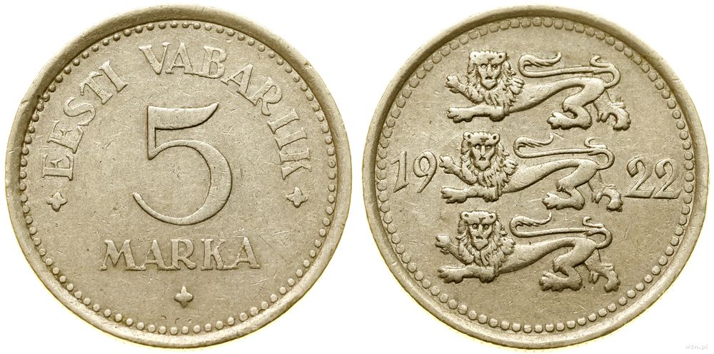 Estonia, 5 marek, 1922