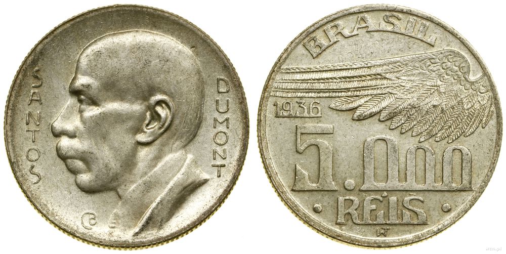 Brazylia, 5.000 realów, 1936