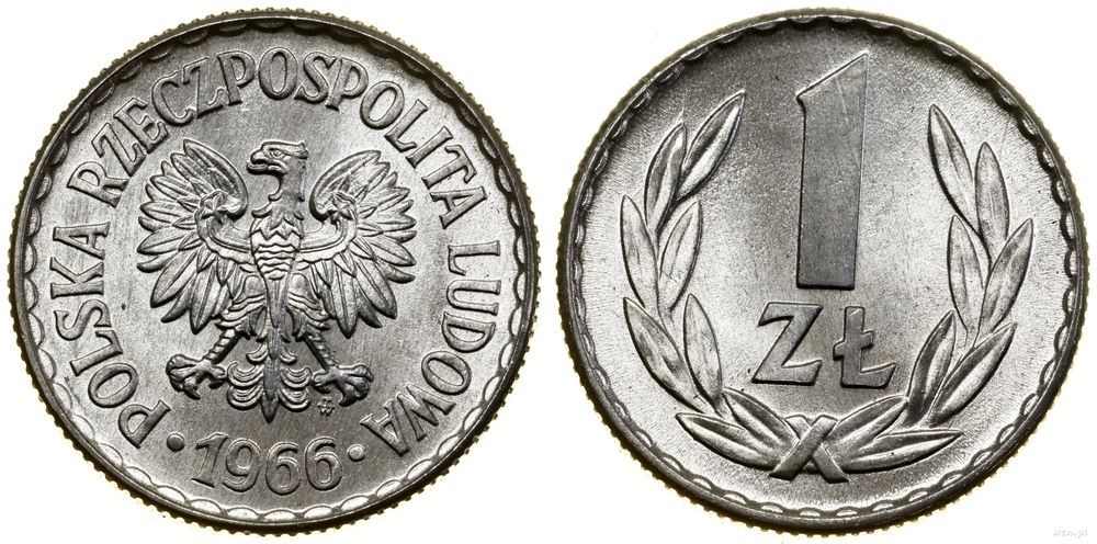 Polska, 1 złoty, 1966