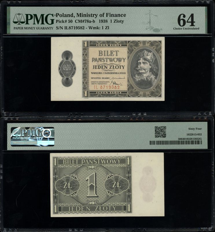 Polska, 1 złoty, 1.10.1938