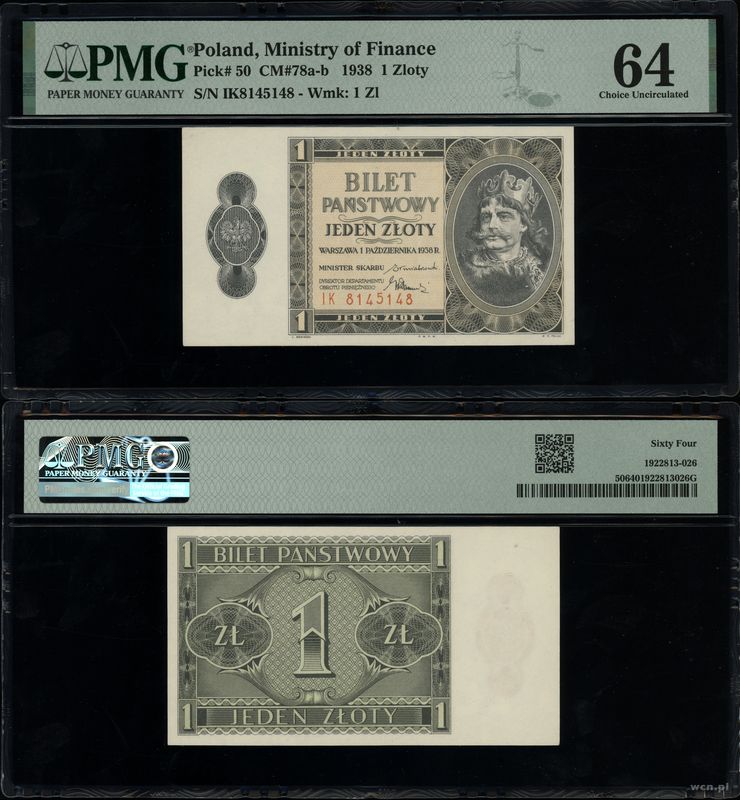 Polska, 1 złoty, 1.10.1938