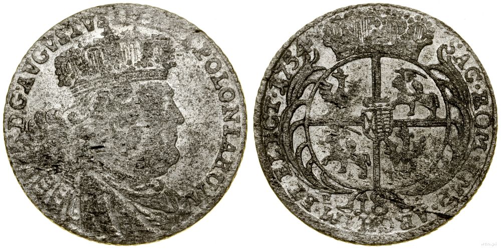 Polska, ort, 1754