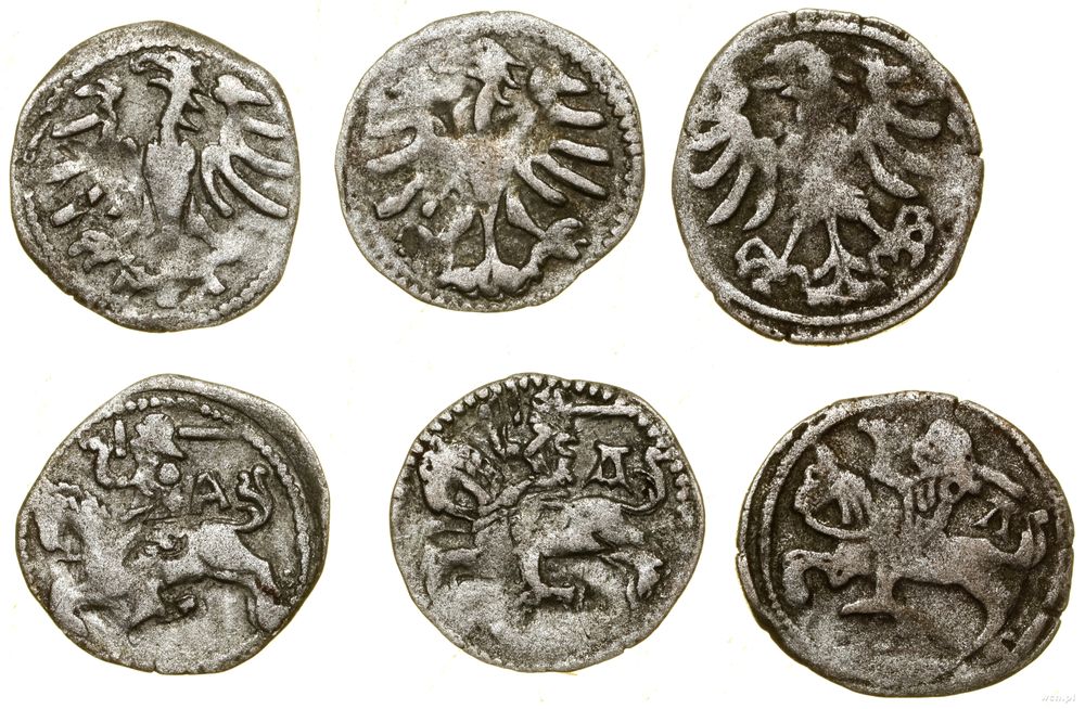 Polska, zestaw 3 x denar litewski