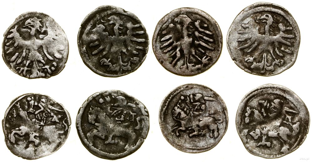 Polska, zestaw 4 x denar litewski