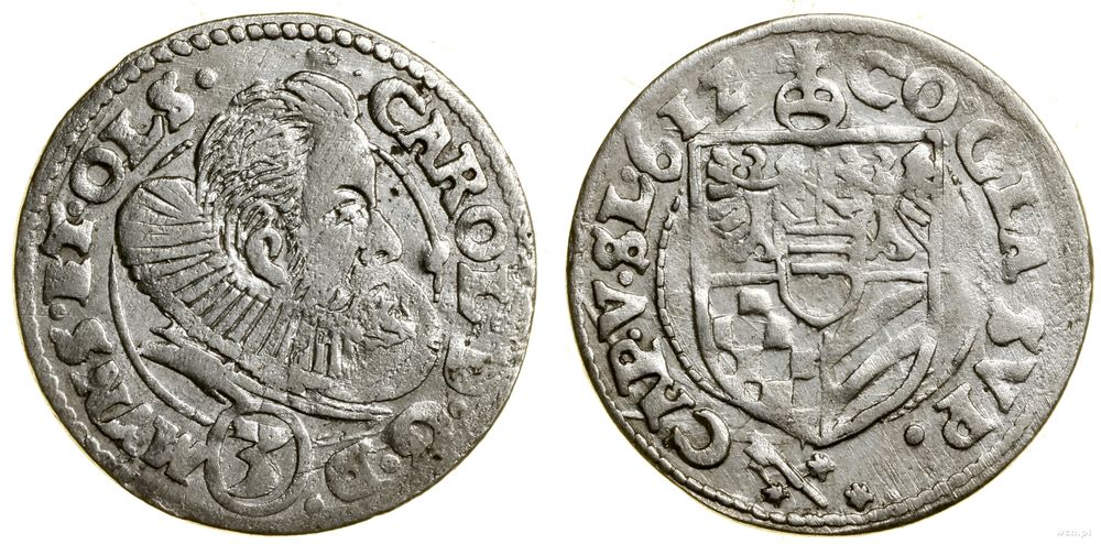 Śląsk, 3 krajcary, 1612