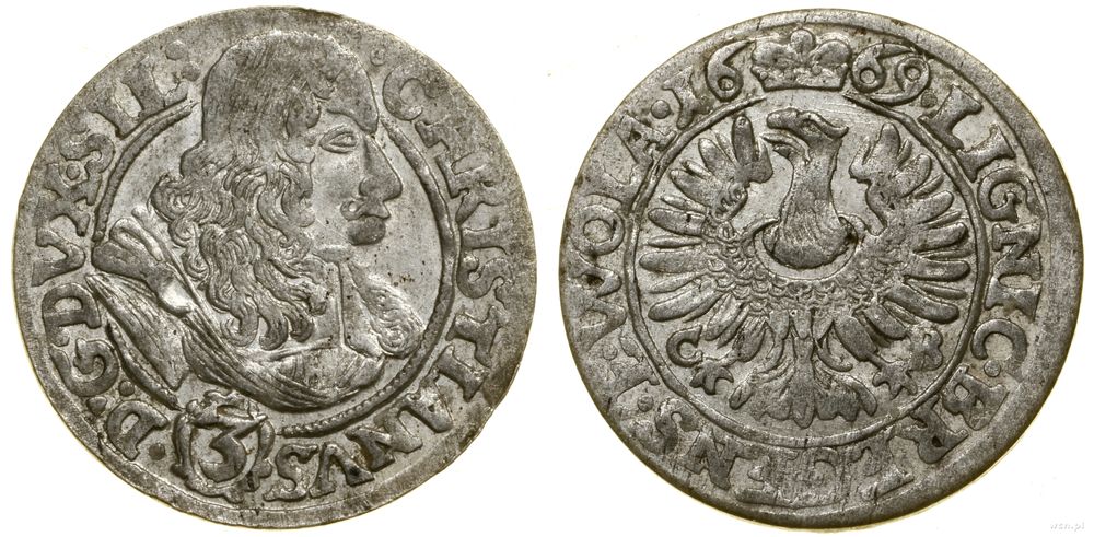 Śląsk, 3 krajcary, 1669 CB